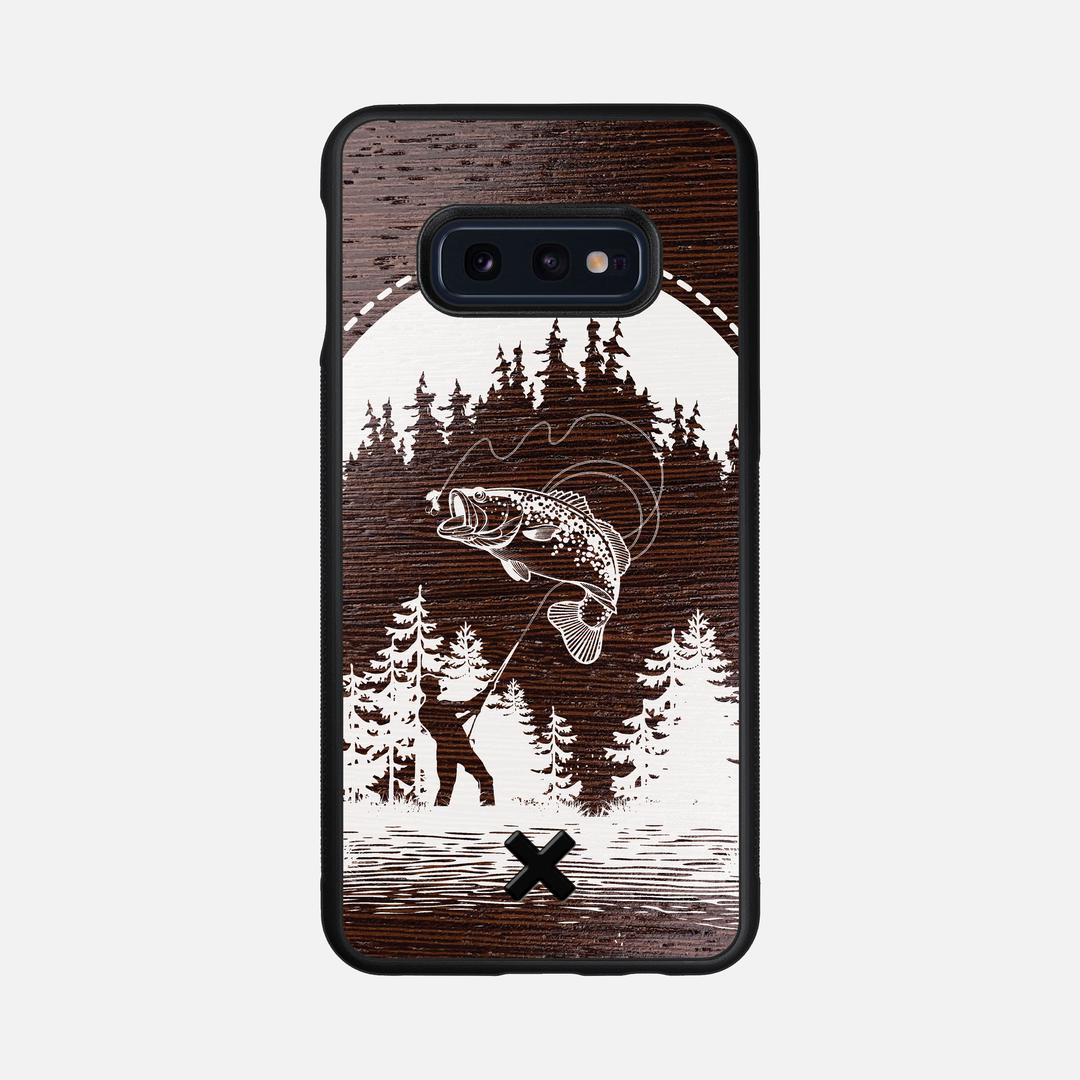 Angler Case for the Samsung Galaxy S10e featuring a UV Print and Wenge Wood backer with the Keyway X Mark#Phone Model_Galaxy S10e