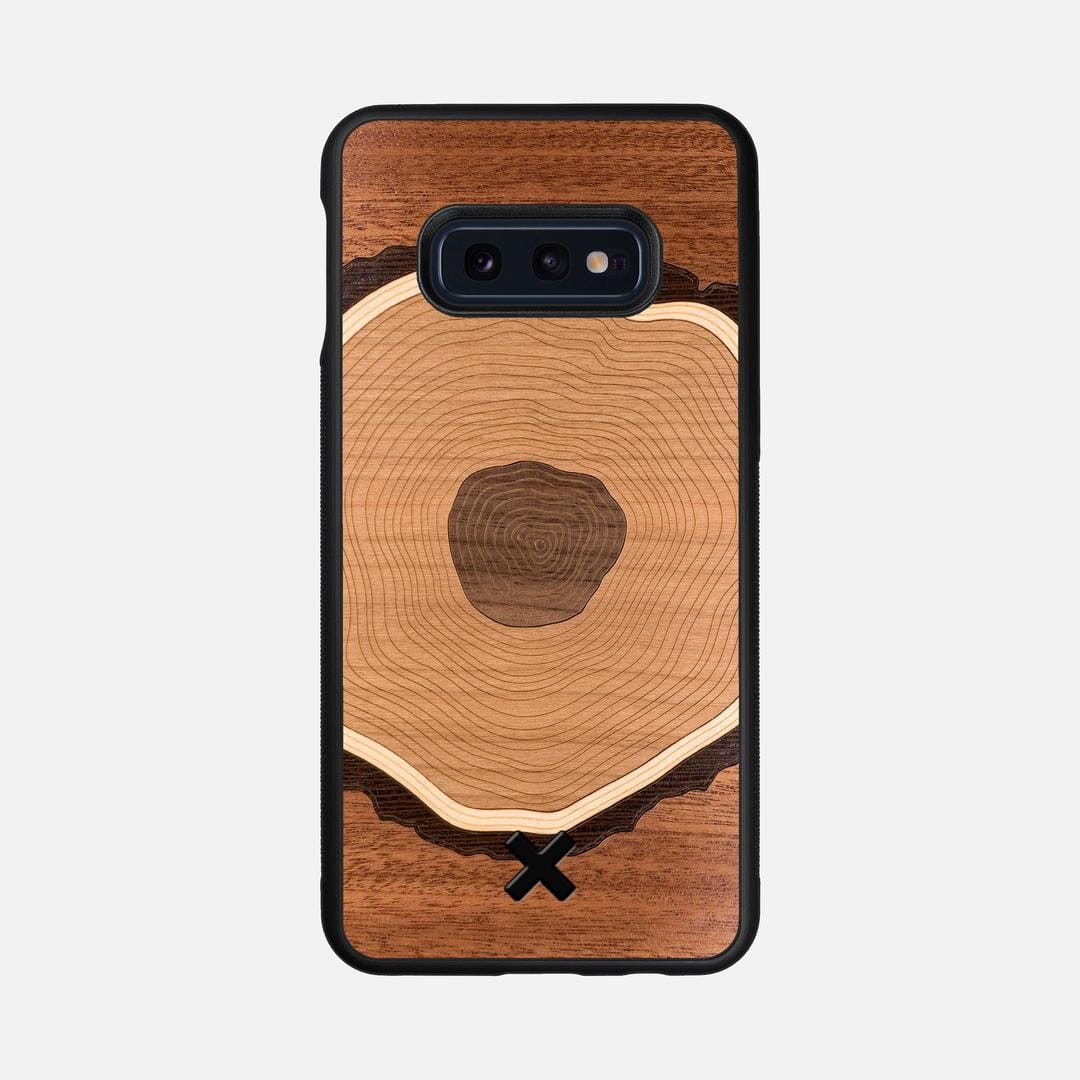 Arbor Case for the Samsung Galaxy S10e featuring a Sapele, Wenge, Maple, Cherry, and Walnut Wood backer with the Keyway X Mark#Phone Model_Galaxy S10e