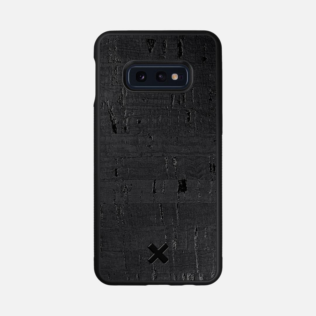Black Cork Case for the Samsung Galaxy S10e featuring a Genuine Cork backer with the Keyway X Mark#Phone Model_Galaxy S10e