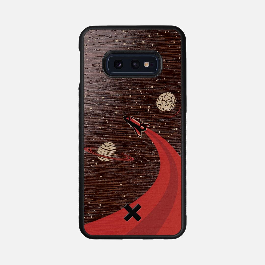 Booster Case for the Samsung Galaxy S10e featuring a UV Printed Wenge Wood backer with the Keyway X Mark#Phone Model_Galaxy S10e