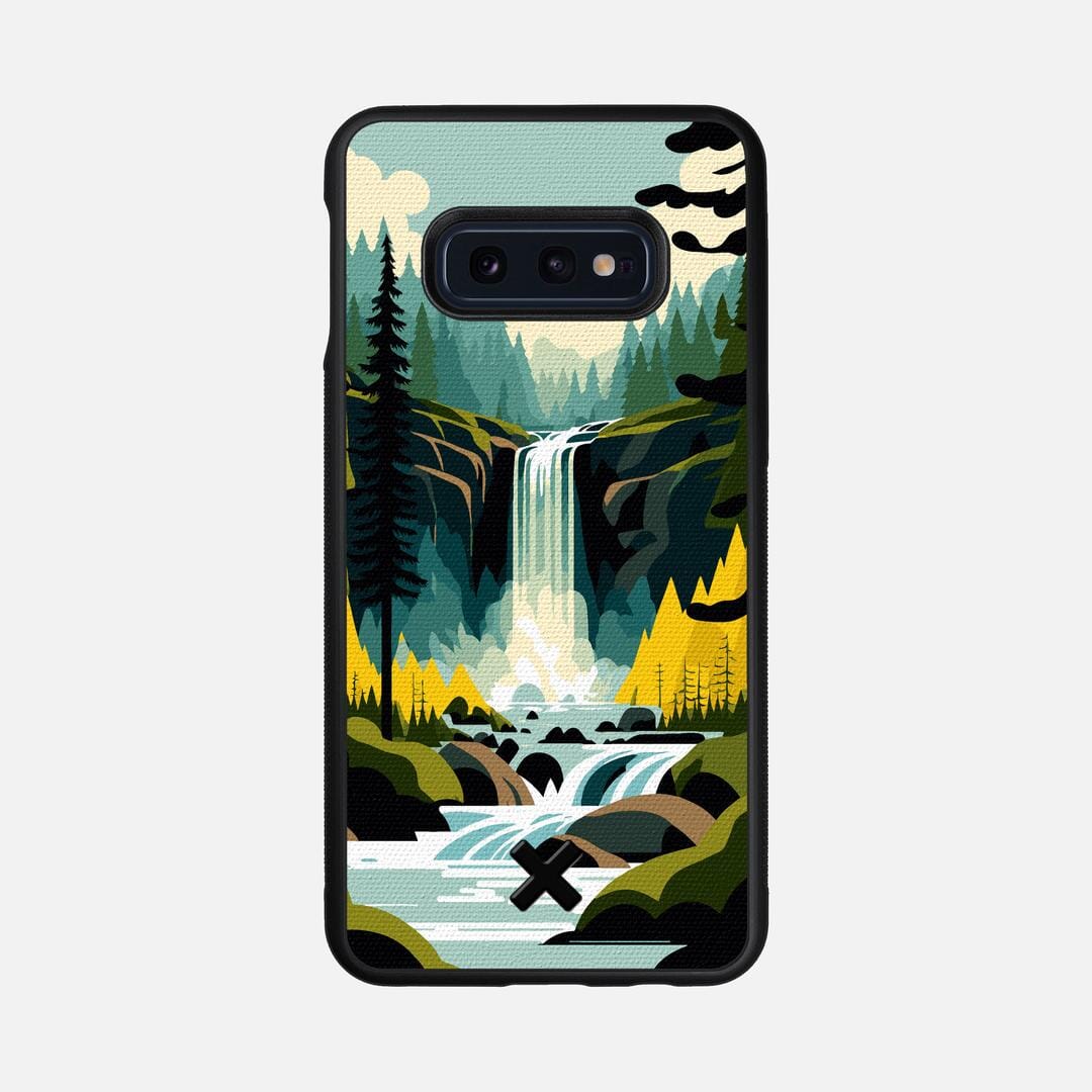 Cascade Case for the Samsung Galaxy S10e featuring a UV Printed Cotton Canvas backer with the Keyway X Mark#Phone Model_Galaxy S10e