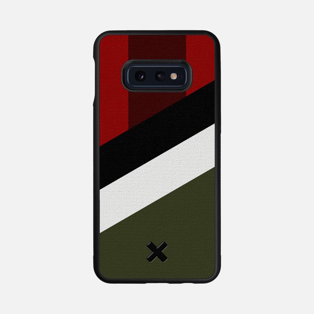 Highland Case for the Samsung Galaxy S10e featuring a UV Printed Cotton Canvas backer with the Keyway X Mark#Phone Model_Galaxy S10e