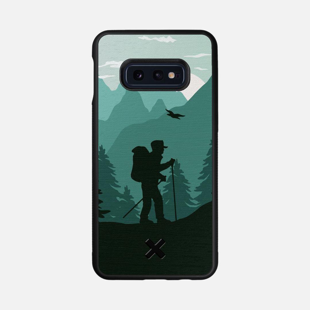 Hiker Case for the Samsung Galaxy S10e featuring a UV Printed Wenge Wood backer with the Keyway X Mark#Phone Model_Galaxy S10e