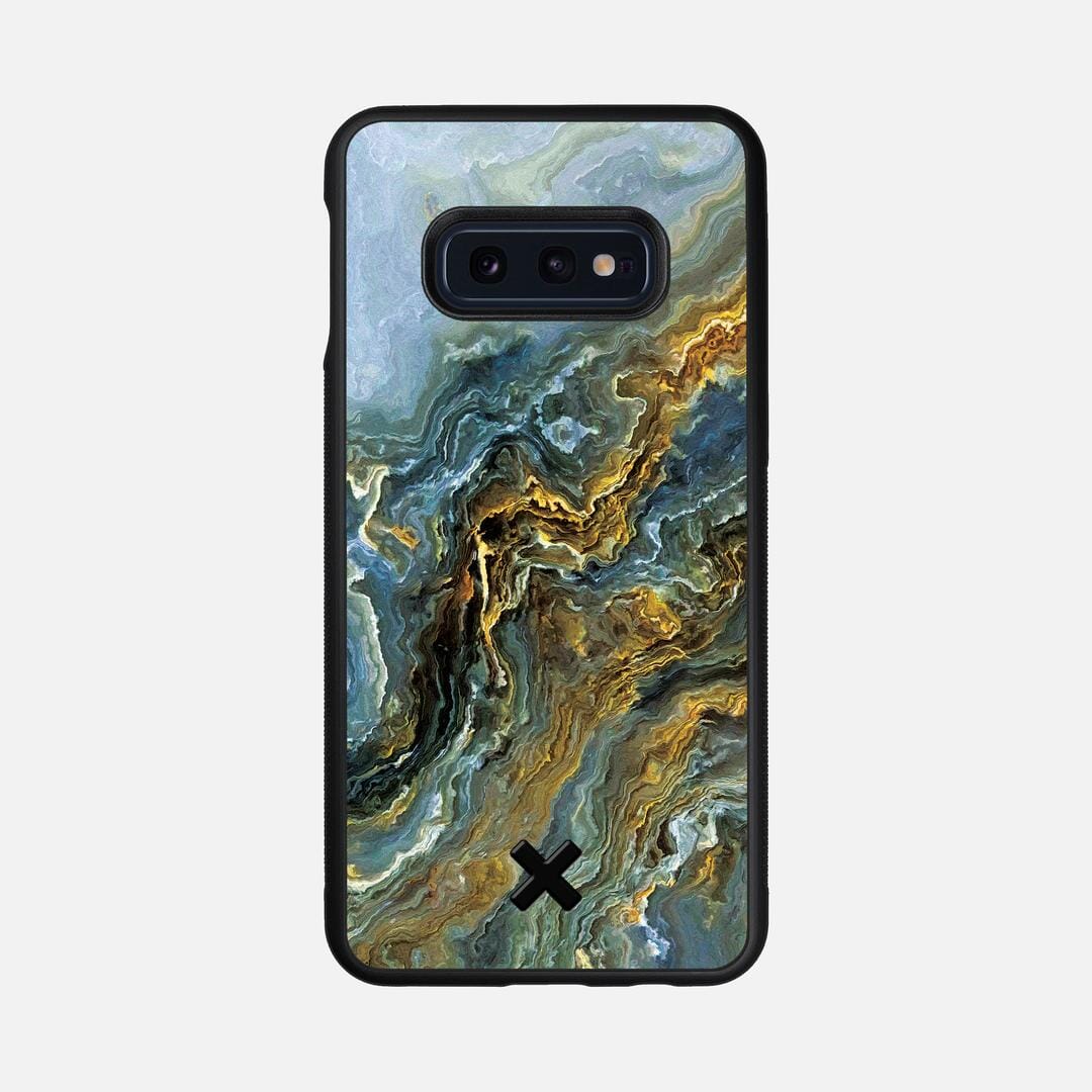 Indigo Case for the Samsung Galaxy S10e featuring a UV Printed Wenge Wood backer with the Keyway X Mark#Phone Model_Galaxy S10e