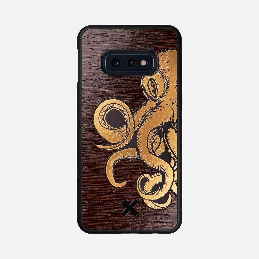 Kraken 2 Case for the Samsung Galaxy S10e featuring an Engraved Gold and Wenge Wood backer with the Keyway X Mark#Phone Model_Galaxy S10e