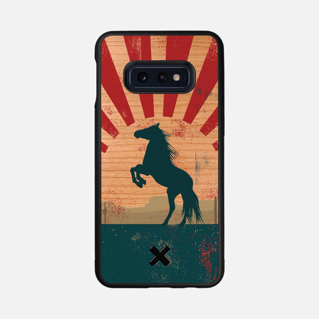 Mustang Case for the Samsung Galaxy S10e featuring a UV Printed Cherry Wood backer with the Keyway X Mark#Phone Model_Galaxy S10e