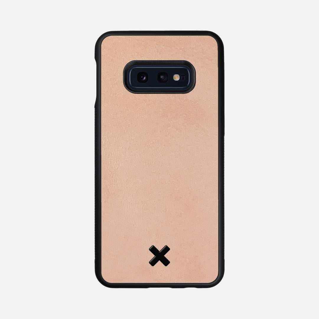 Natural Leather Case for the Samsung Galaxy S10e featuring a Genuine Leather backer with the Keyway X Mark#Phone Model_Galaxy S10e