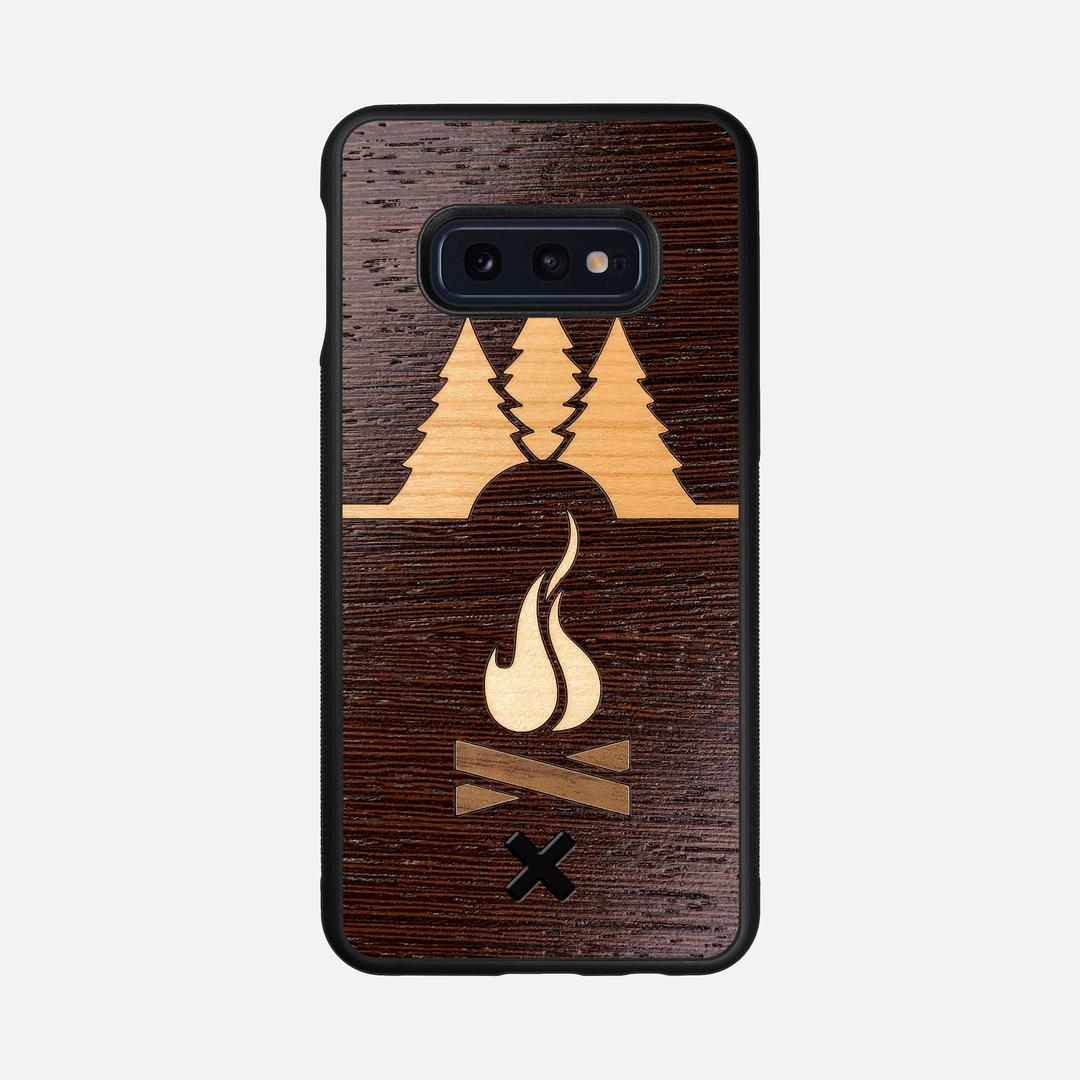 Nomad Case for the Samsung Galaxy S10e featuring a Wenge, Cherry, Maple, and Walnut Wood backer with the Keyway X Mark#Phone Model_Galaxy S10e