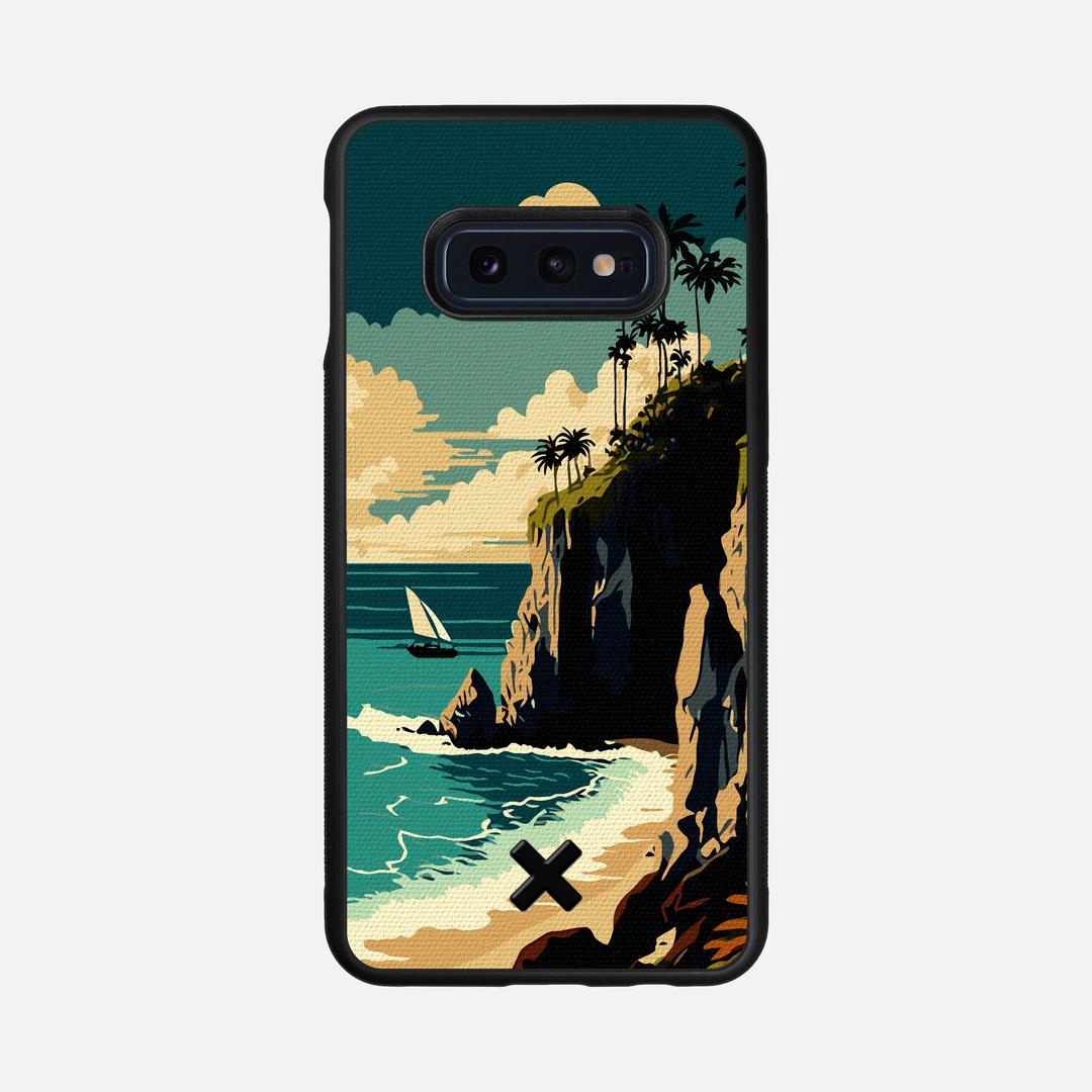 Seaside Case for the Samsung Galaxy S10e featuring a UV Printed Cotton Canvas backer with the Keyway X Mark#Phone Model_Galaxy S10e
