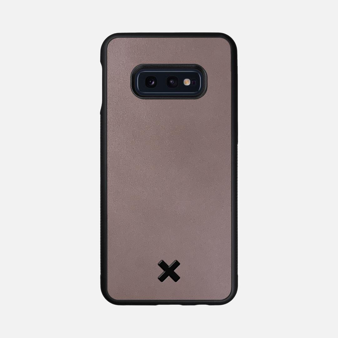 Slate Leather Case for the Samsung Galaxy S10e featuring a Genuine Leather backer with the Keyway X Mark#Phone Model_Galaxy S10e