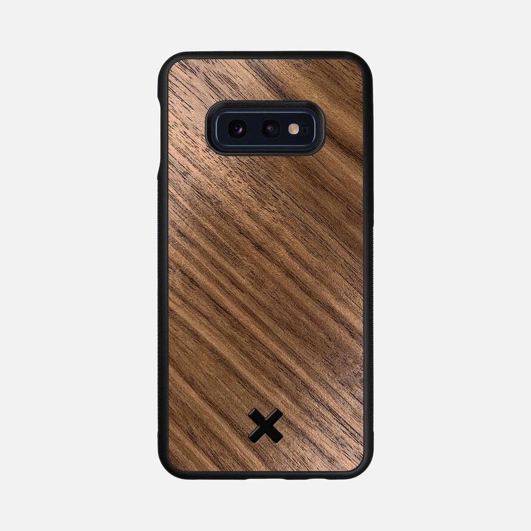 Walnut Pure Case for the Samsung Galaxy S10e featuring a Walnut Wood backer with the Keyway X Mark#Phone Model_Galaxy S10e