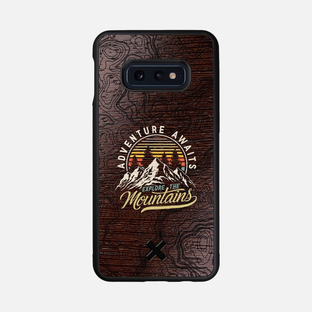 Wanderlust Case for the Samsung Galaxy S10e featuring a UV Printed Wenge Wood backer with the Keyway X Mark#Phone Model_Galaxy S10e