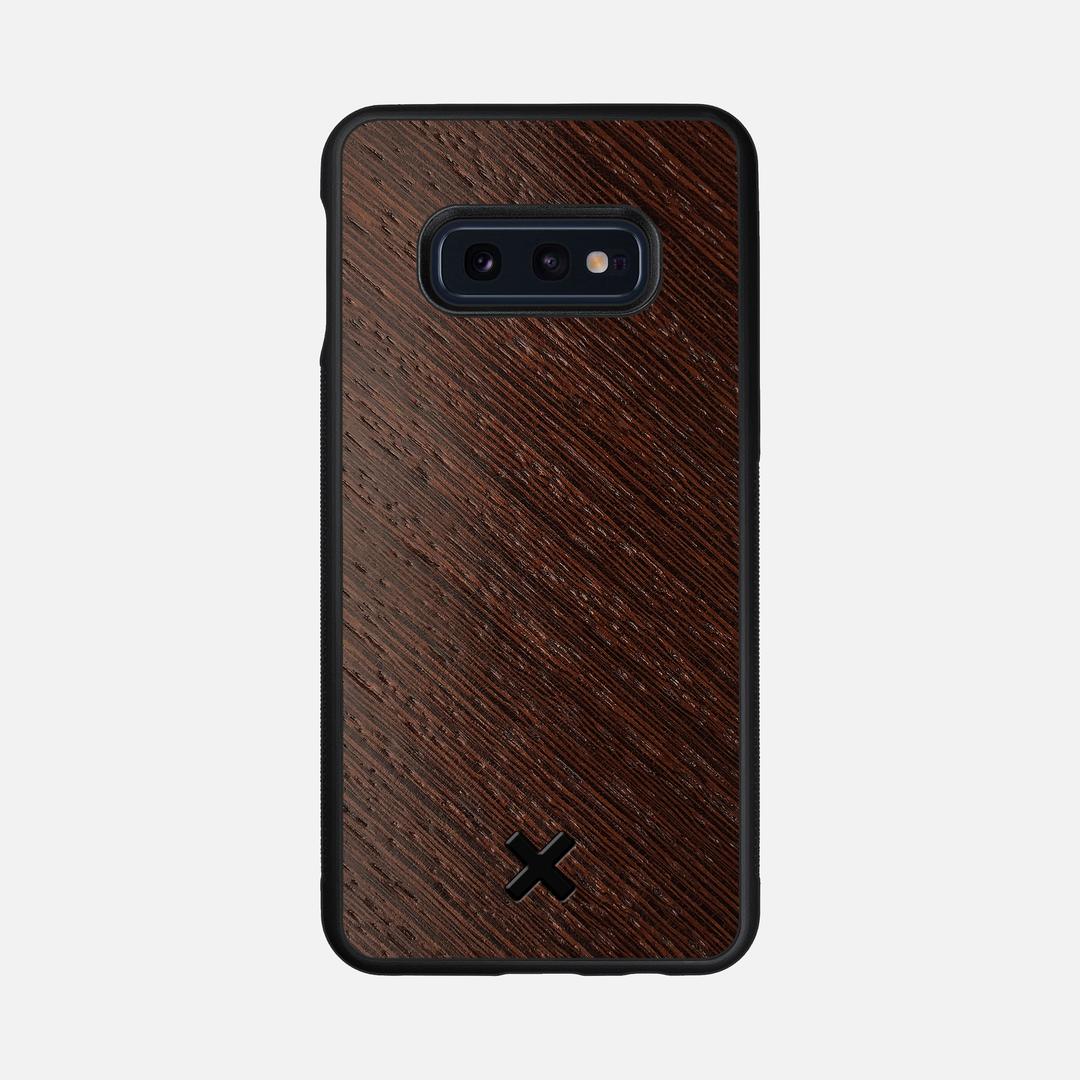 Wenge Pure Case for the Samsung Galaxy S10e featuring a Wenge Wood backer with the Keyway X Mark#Phone Model_Galaxy S10e
