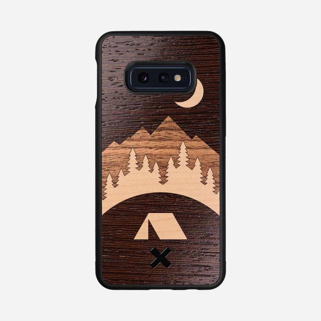 Woodland Case for the Samsung Galaxy S10e featuring a Wenge, Maple, and Walnut Wood backer with the Keyway X Mark#Phone Model_Galaxy S10e