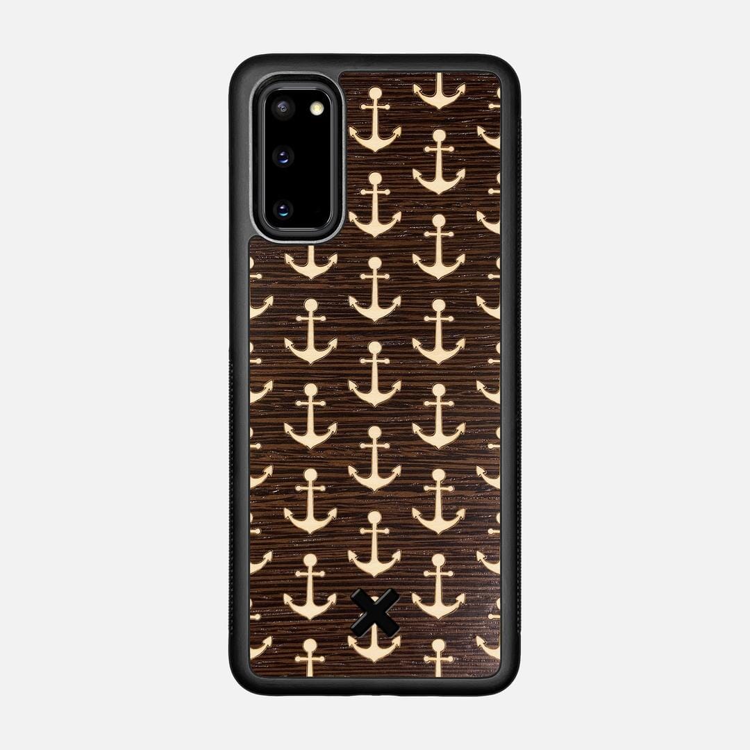 Anchor Case for the Samsung Galaxy S20 featuring a Maple and Wenge Wood backer with the Keyway X Mark#Phone Model_Galaxy S20