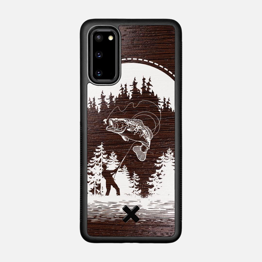 Angler Case for the Samsung Galaxy S20 featuring a UV Print and Wenge Wood backer with the Keyway X Mark#Phone Model_Galaxy S20