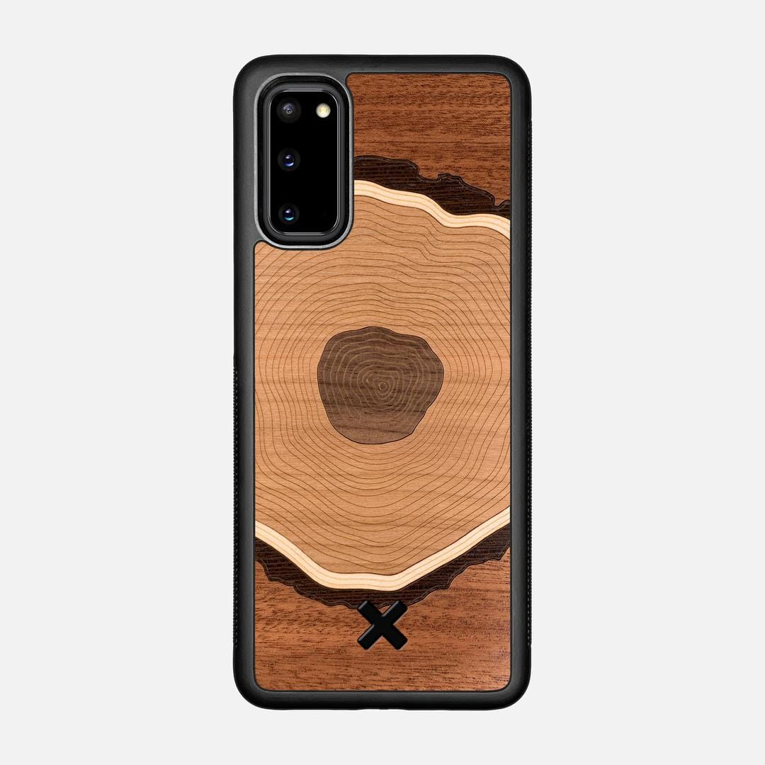 Arbor Case for the Samsung Galaxy S20 featuring a Sapele, Wenge, Maple, Cherry, and Walnut Wood backer with the Keyway X Mark#Phone Model_Galaxy S20