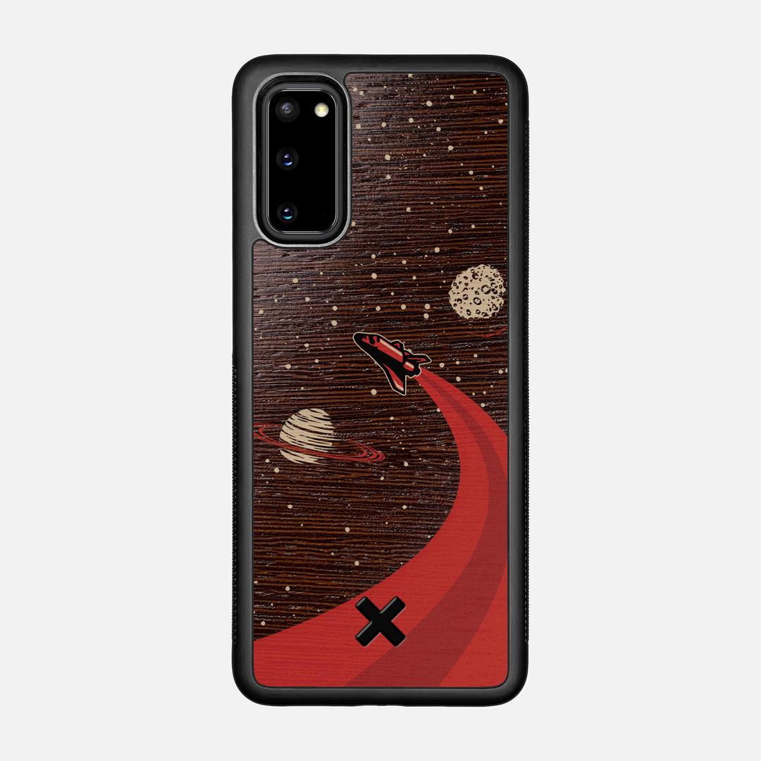 Booster Case for the Samsung Galaxy S20 featuring a UV Printed Wenge Wood backer with the Keyway X Mark#Phone Model_Galaxy S20