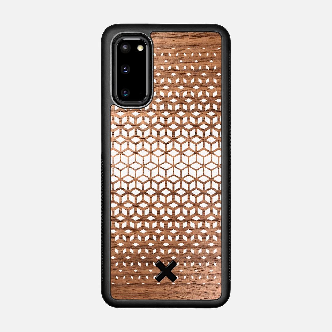 Geo Case for the Samsung Galaxy S20 featuring a UV Printed Walnut Wood backer with the Keyway X Mark#Phone Model_Galaxy S20