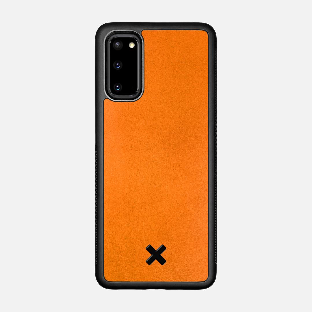 Honey Leather Case for the Samsung Galaxy S20 featuring a Genuine Leather backer with the Keyway X Mark#Phone Model_Galaxy S20