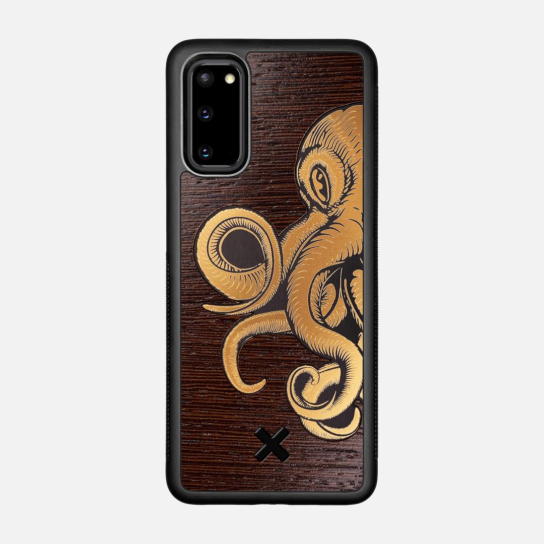 Kraken 2 Case for the Samsung Galaxy S20 featuring an Engraved Gold and Wenge Wood backer with the Keyway X Mark#Phone Model_Galaxy S20
