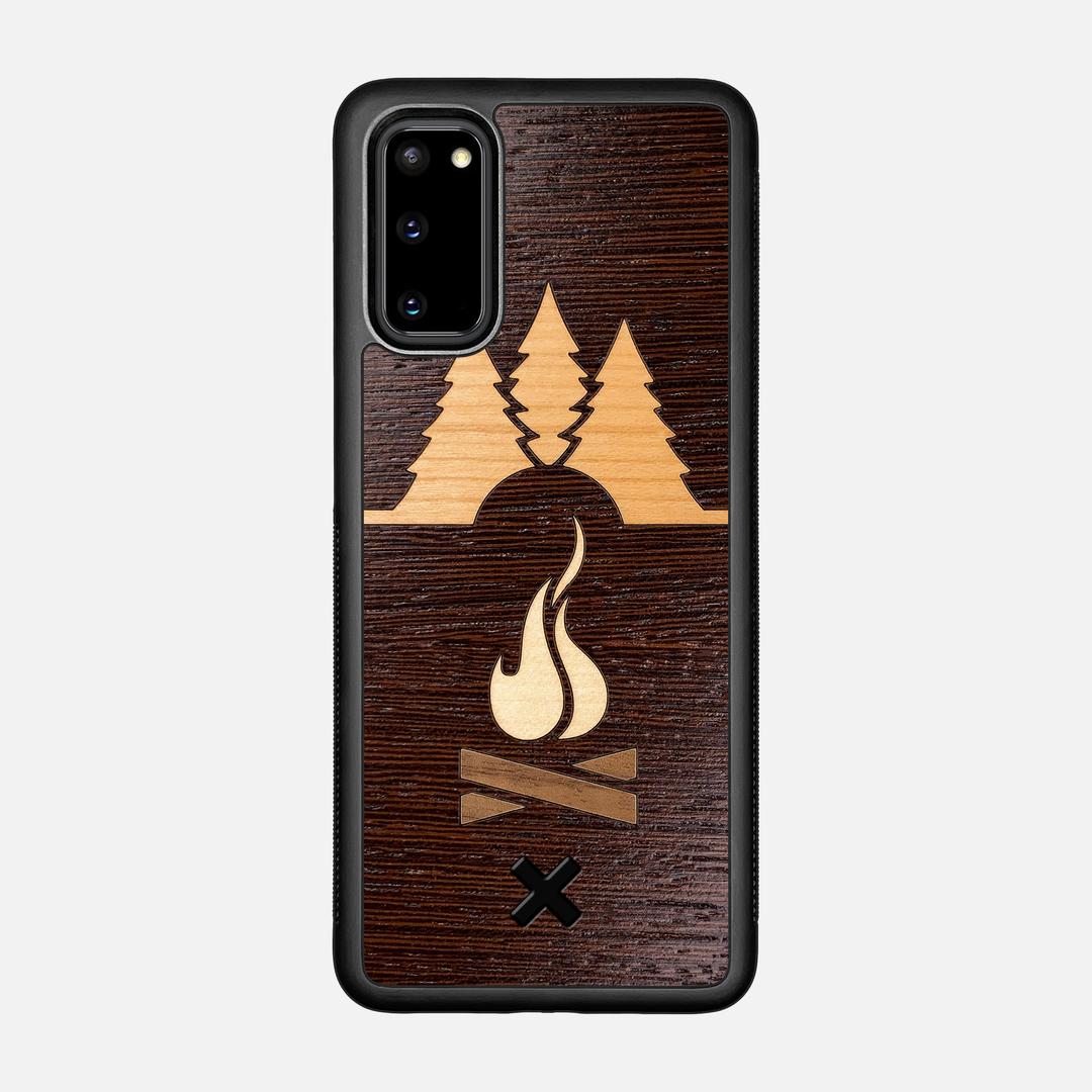Nomad Case for the Samsung Galaxy S20 featuring a Wenge, Cherry, Maple, and Walnut Wood backer with the Keyway X Mark#Phone Model_Galaxy S20