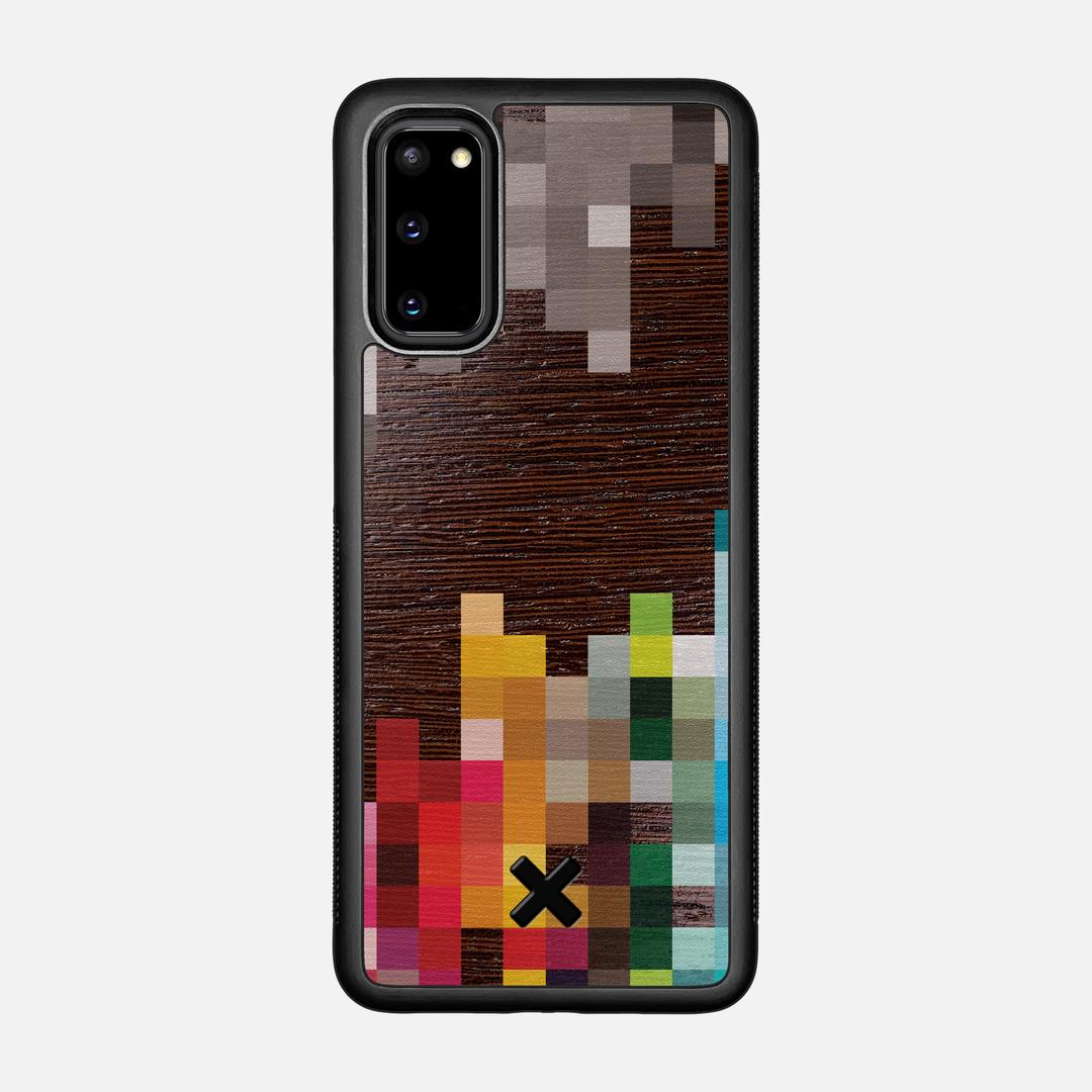 Pixelation Case for the Samsung Galaxy S20 featuring a UV Printed Wenge Wood backer with the Keyway X Mark#Phone Model_Galaxy S20