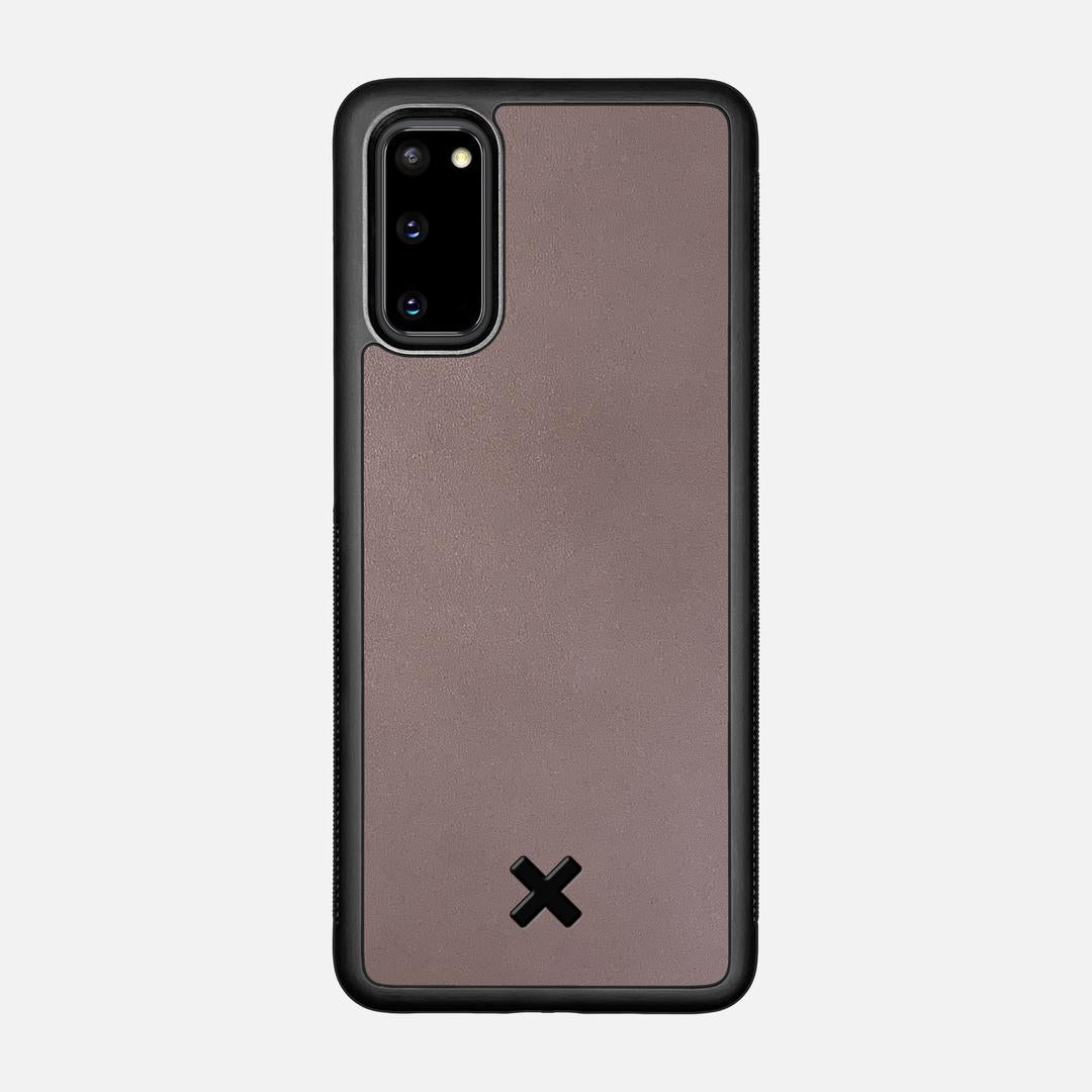 Slate Leather Case for the Samsung Galaxy S20 featuring a Genuine Leather backer with the Keyway X Mark#Phone Model_Galaxy S20