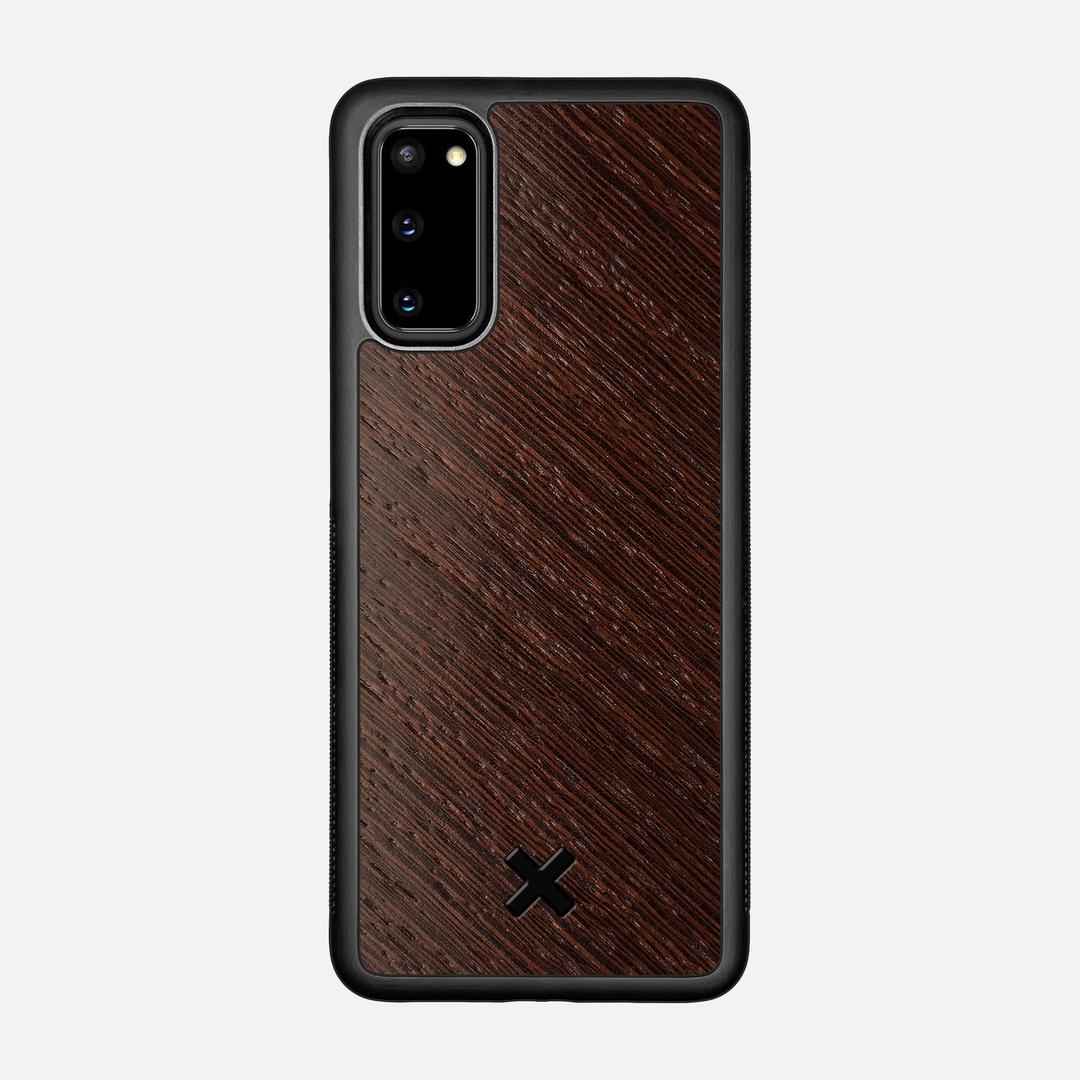 Wenge Pure Case for the Samsung Galaxy S20 featuring a Wenge Wood backer with the Keyway X Mark#Phone Model_Galaxy S20