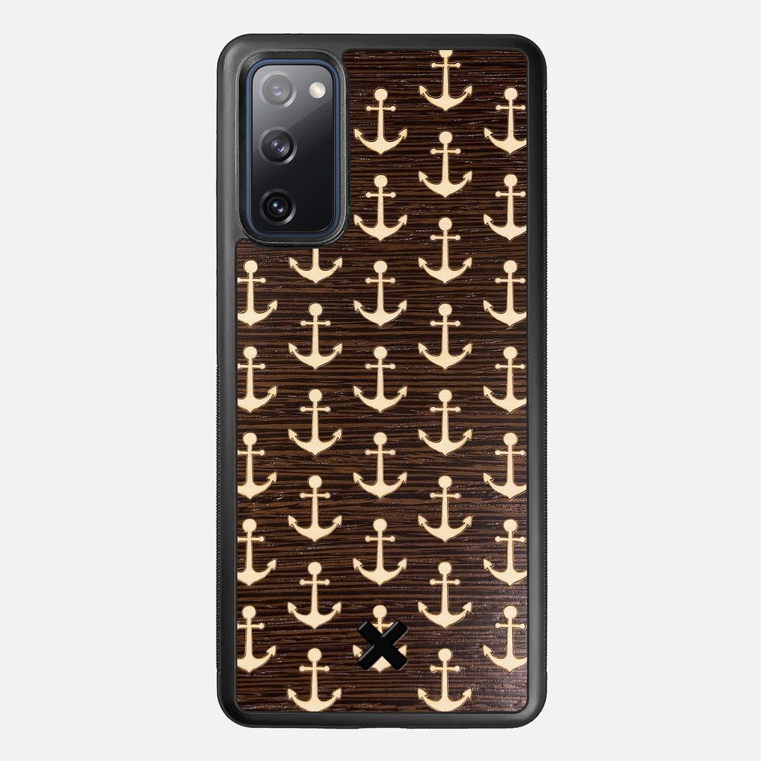 Anchor Case for the Samsung Galaxy S20 FE featuring a Maple and Wenge Wood backer with the Keyway X Mark#Phone Model_Galaxy S20 FE