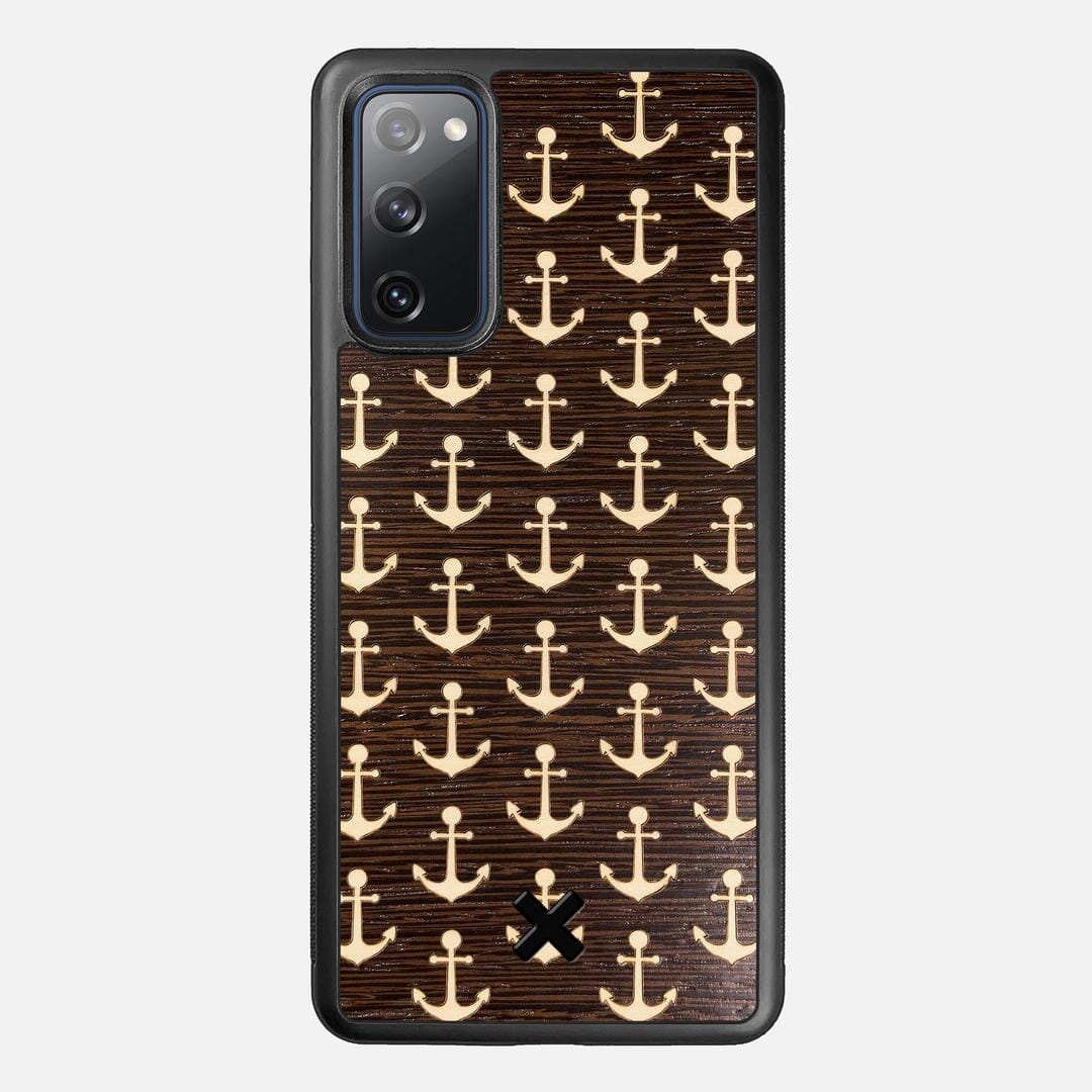 Anchor Case for the Samsung Galaxy S20 FE featuring a Maple and Wenge Wood backer with the Keyway X Mark#Phone Model_Galaxy S20 FE