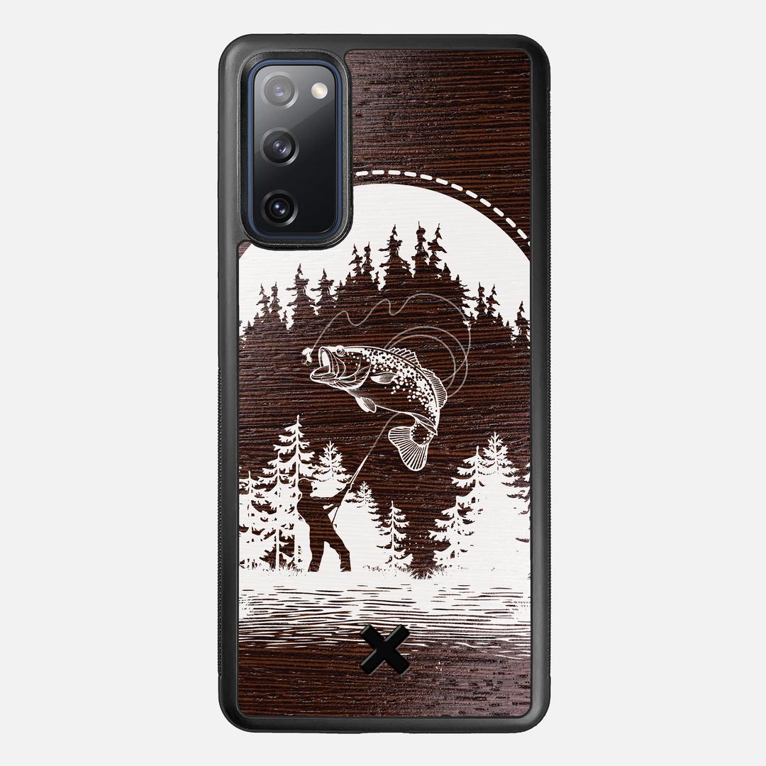 Angler Case for the Samsung Galaxy S20 FE featuring a UV Print and Wenge Wood backer with the Keyway X Mark#Phone Model_Galaxy S20 FE