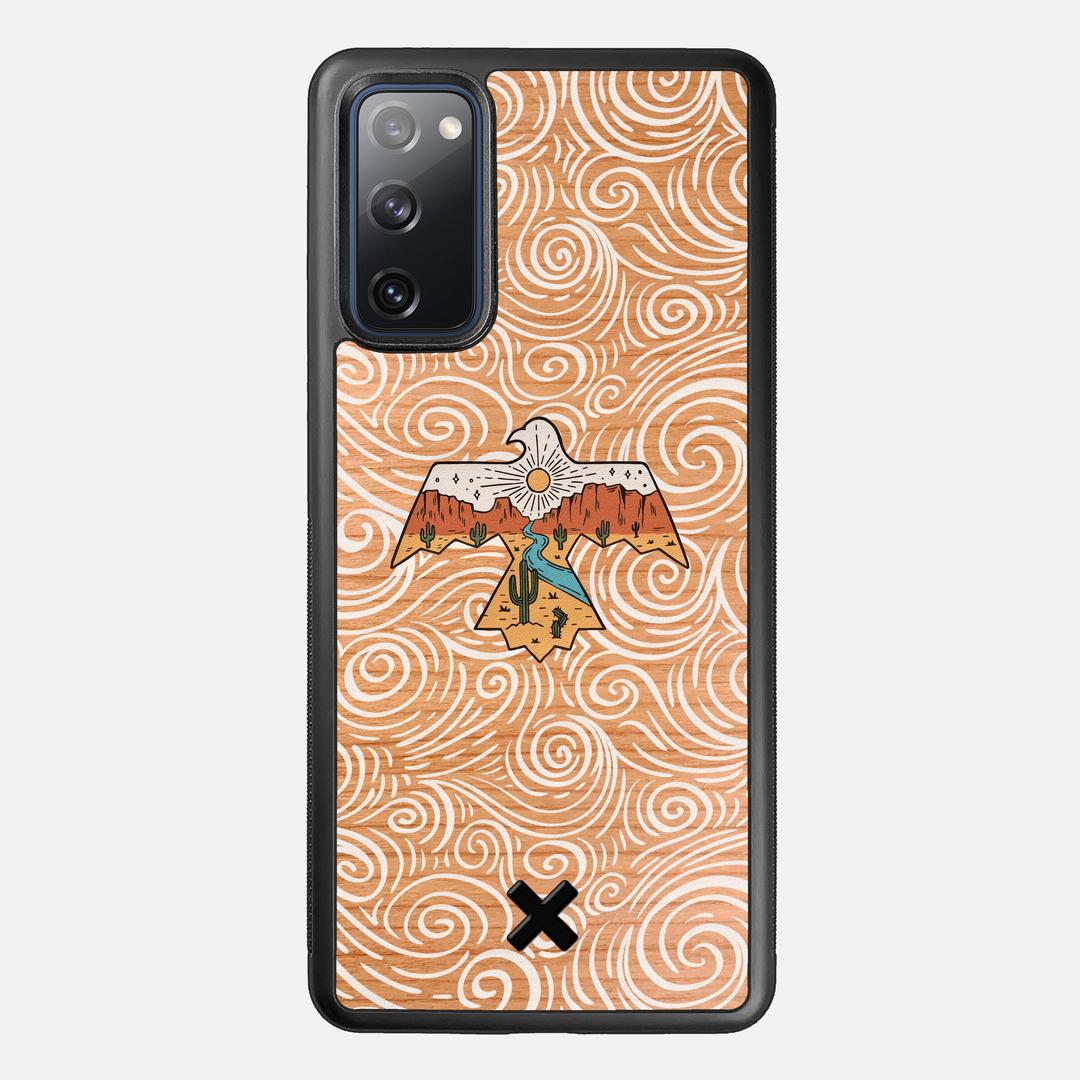 Eagle Case for the Samsung Galaxy S20 FE featuring a UV Printed Cherry Wood backer with the Keyway X Mark#Phone Model_Galaxy S20 FE