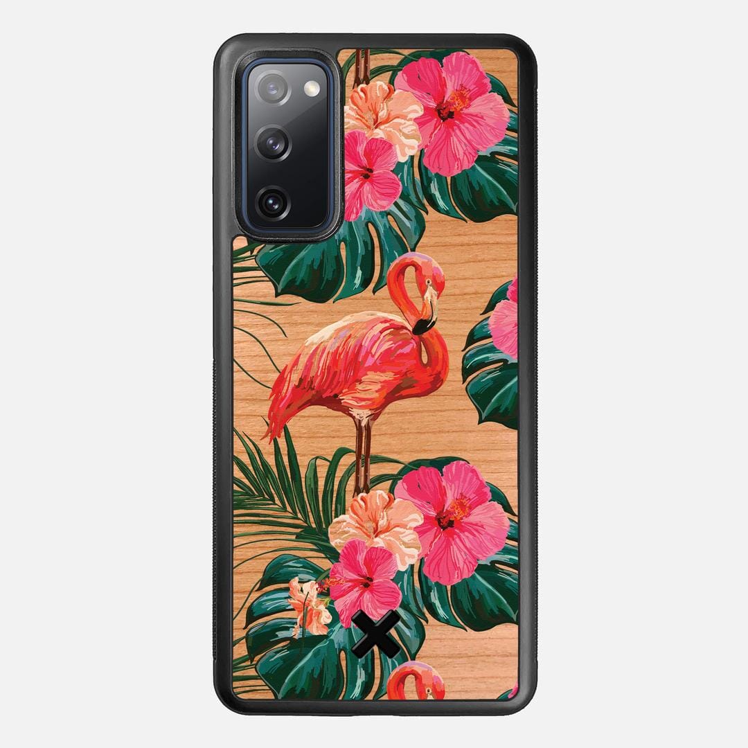 Flamingo Case for the Samsung Galaxy S20 FE featuring a UV Printed Cherry Wood backer with the Keyway X Mark#Phone Model_Galaxy S20 FE