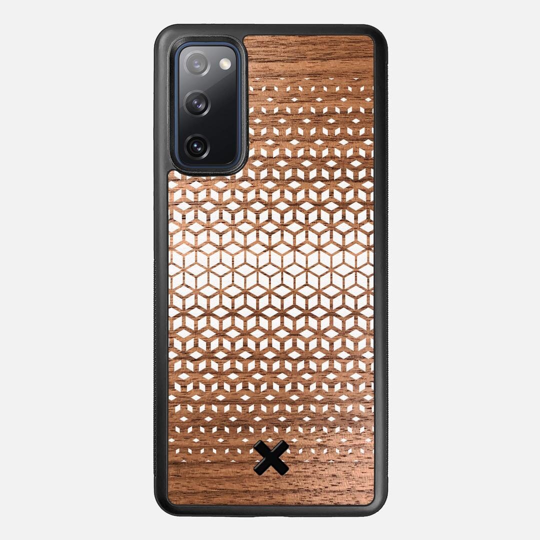 Geo Case for the Samsung Galaxy S20 FE featuring a UV Printed Walnut Wood backer with the Keyway X Mark#Phone Model_Galaxy S20 FE