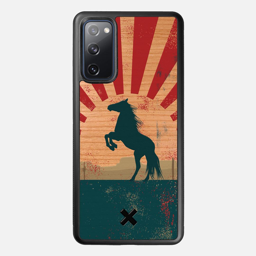 Mustang Case for the Samsung Galaxy S20 FE featuring a UV Printed Cherry Wood backer with the Keyway X Mark#Phone Model_Galaxy S20 FE
