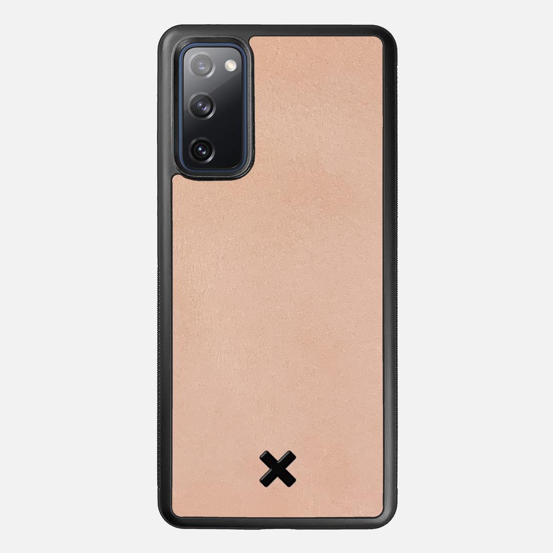 Natural Leather Case for the Samsung Galaxy S20 FE featuring a Genuine Leather backer with the Keyway X Mark#Phone Model_Galaxy S20 FE