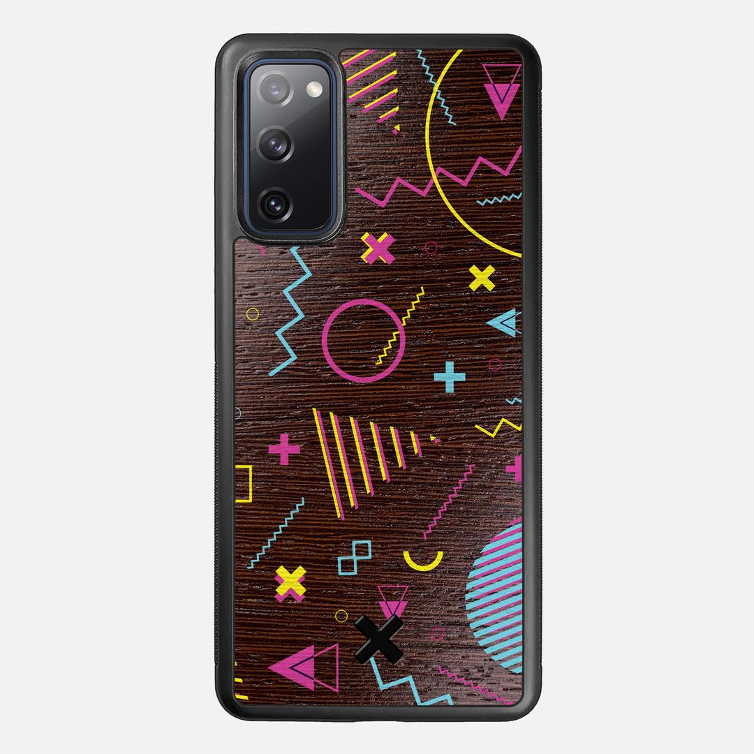 Neon Case for the Samsung Galaxy S20 FE featuring a UV Printed Wenge Wood backer with the Keyway X Mark#Phone Model_Galaxy S20 FE