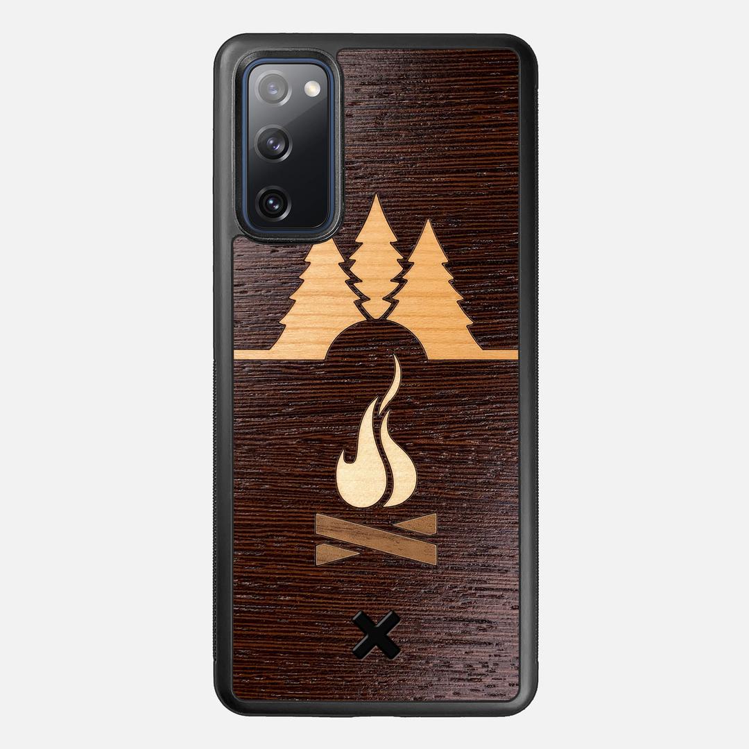 Nomad Case for the Samsung Galaxy S20 FE featuring a Wenge, Cherry, Maple, and Walnut Wood backer with the Keyway X Mark#Phone Model_Galaxy S20 FE