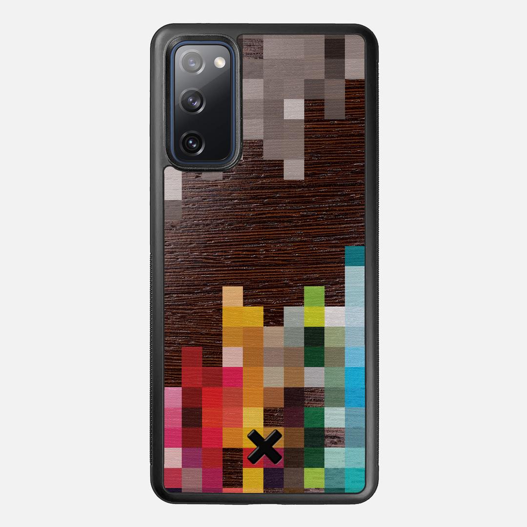 Pixelation Case for the Samsung Galaxy S20 FE featuring a UV Printed Wenge Wood backer with the Keyway X Mark#Phone Model_Galaxy S20 FE