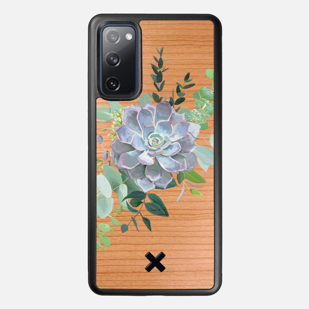 Pollux Case for the Samsung Galaxy S20 FE featuring a UV Printed Cherry Wood backer with the Keyway X Mark#Phone Model_Galaxy S20 FE