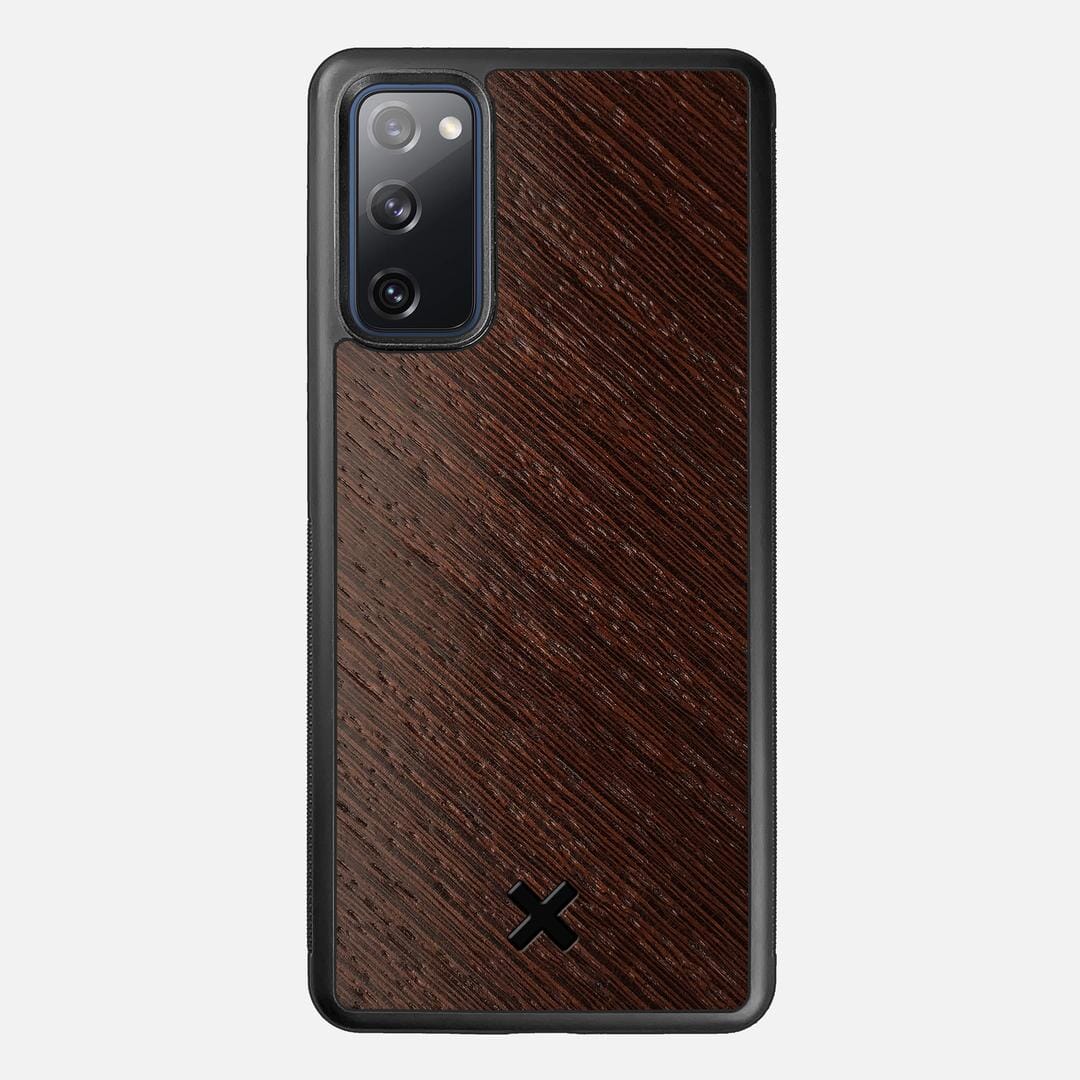 Wenge Pure Case for the Samsung Galaxy S20 FE featuring a Wenge Wood backer with the Keyway X Mark#Phone Model_Galaxy S20 FE