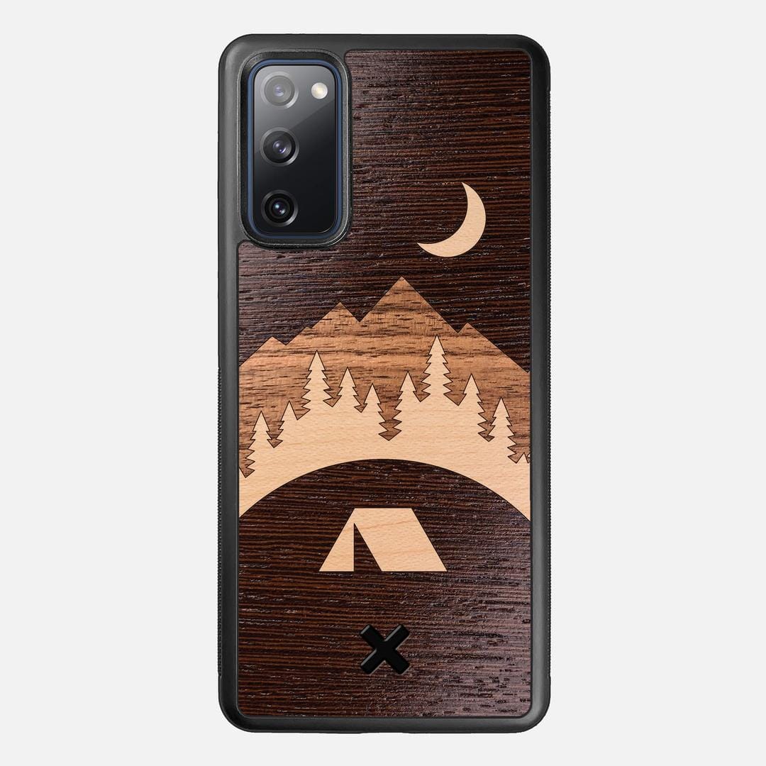 Woodland Case for the Samsung Galaxy S20 FE featuring a Wenge, Maple, and Walnut Wood backer with the Keyway X Mark#Phone Model_Galaxy S20 FE