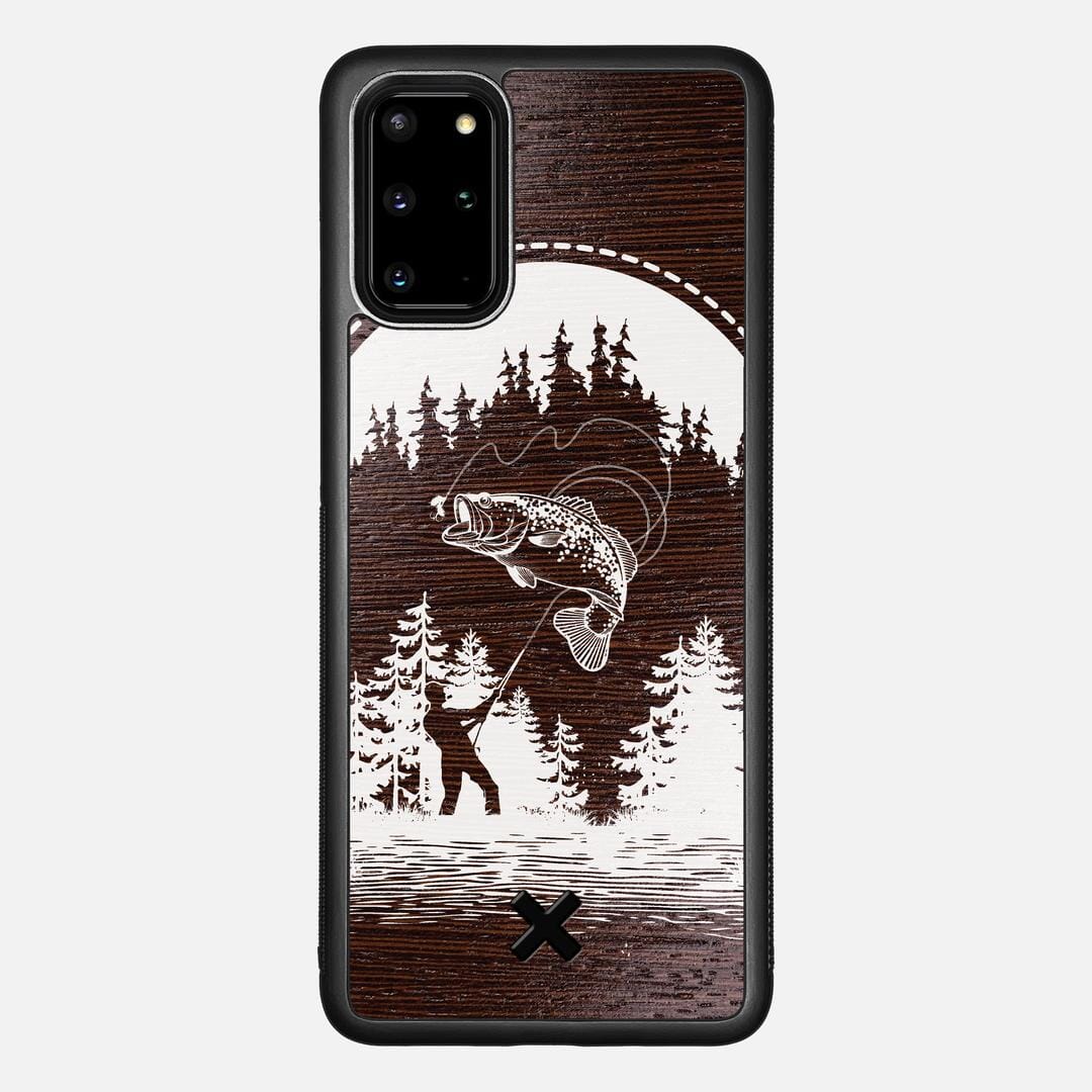 Angler Case for the Samsung Galaxy S20 Plus featuring a UV Print and Wenge Wood backer with the Keyway X Mark#Phone Model_Galaxy S20 Plus