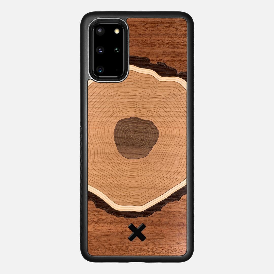 Arbor Case for the Samsung Galaxy S20 Plus featuring a Sapele, Wenge, Maple, Cherry, and Walnut Wood backer with the Keyway X Mark#Phone Model_Galaxy S20 Plus