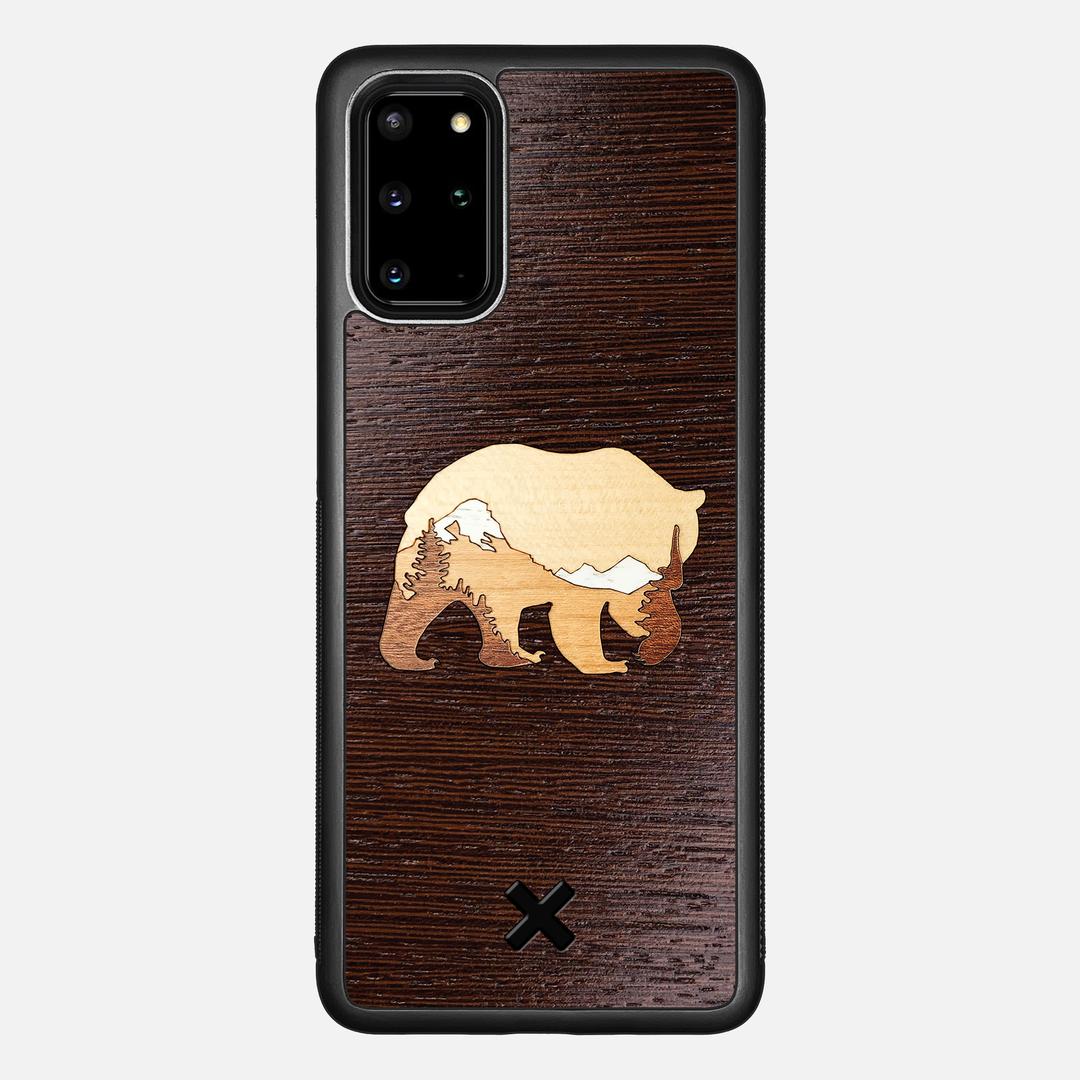 Bear Mountain Case for the Samsung Galaxy S20 Plus featuring a Wenge, Maple, Cherry, and Sapele Wood backer with the Keyway X Mark#Phone Model_Galaxy S20 Plus