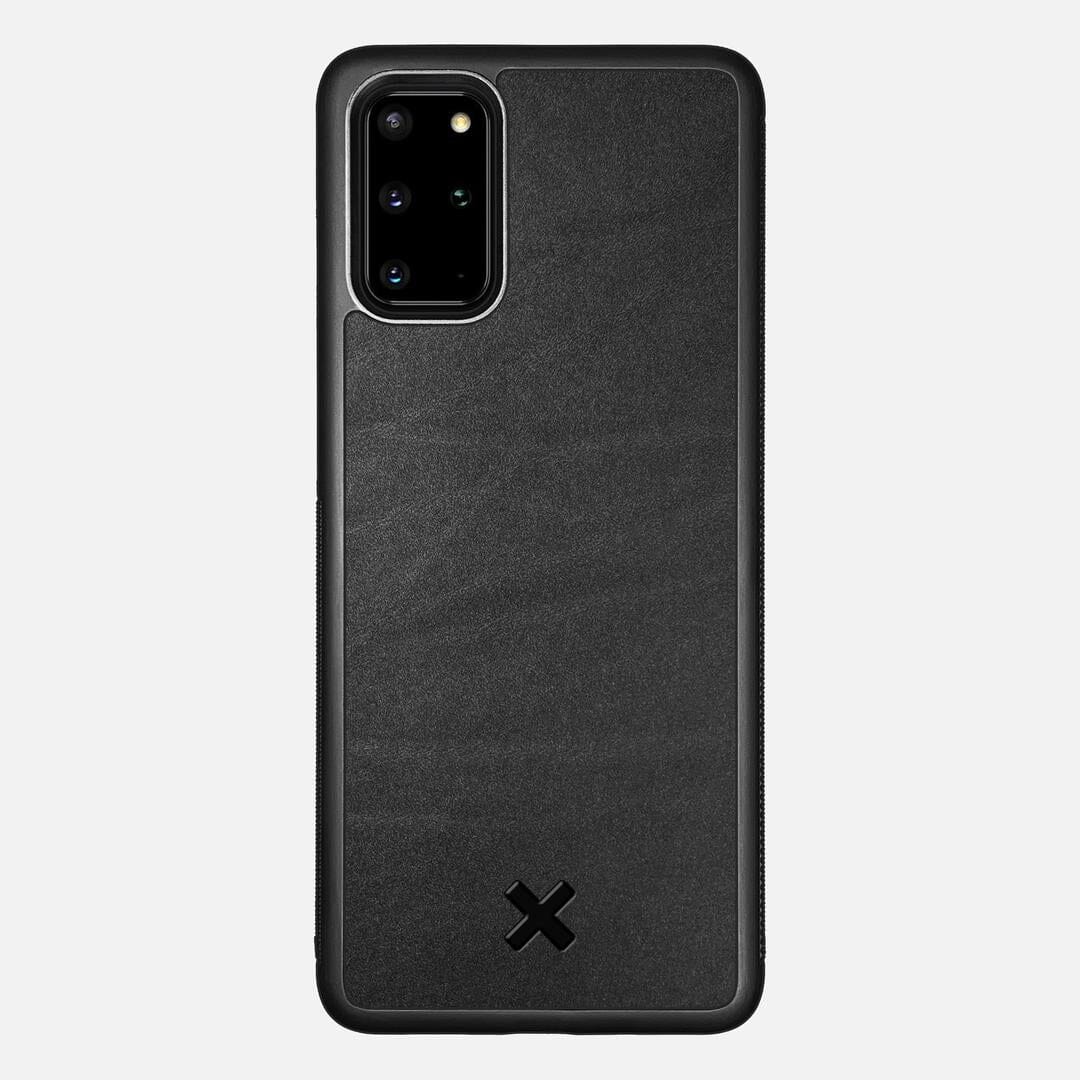 Charcoal Leather Case for the Samsung Galaxy S20 Plus featuring a Genuine Leather backer with the Keyway X Mark#Phone Model_Galaxy S20 Plus