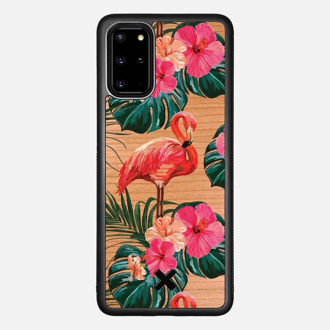 Flamingo Case for the Samsung Galaxy S20 Plus featuring a UV Printed Cherry Wood backer with the Keyway X Mark#Phone Model_Galaxy S20 Plus