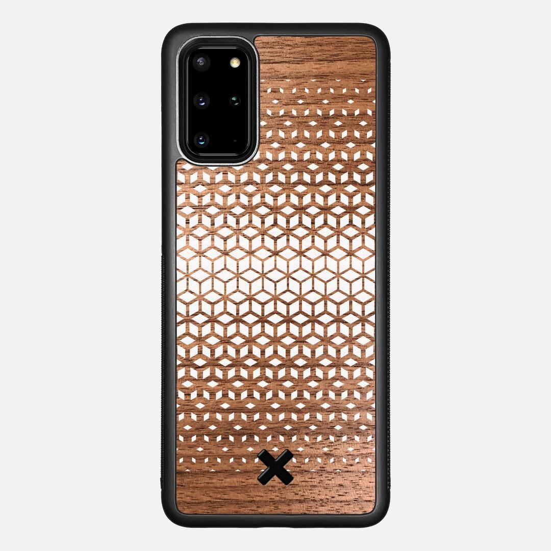 Geo Case for the Samsung Galaxy S20 Plus featuring a UV Printed Walnut Wood backer with the Keyway X Mark#Phone Model_Galaxy S20 Plus