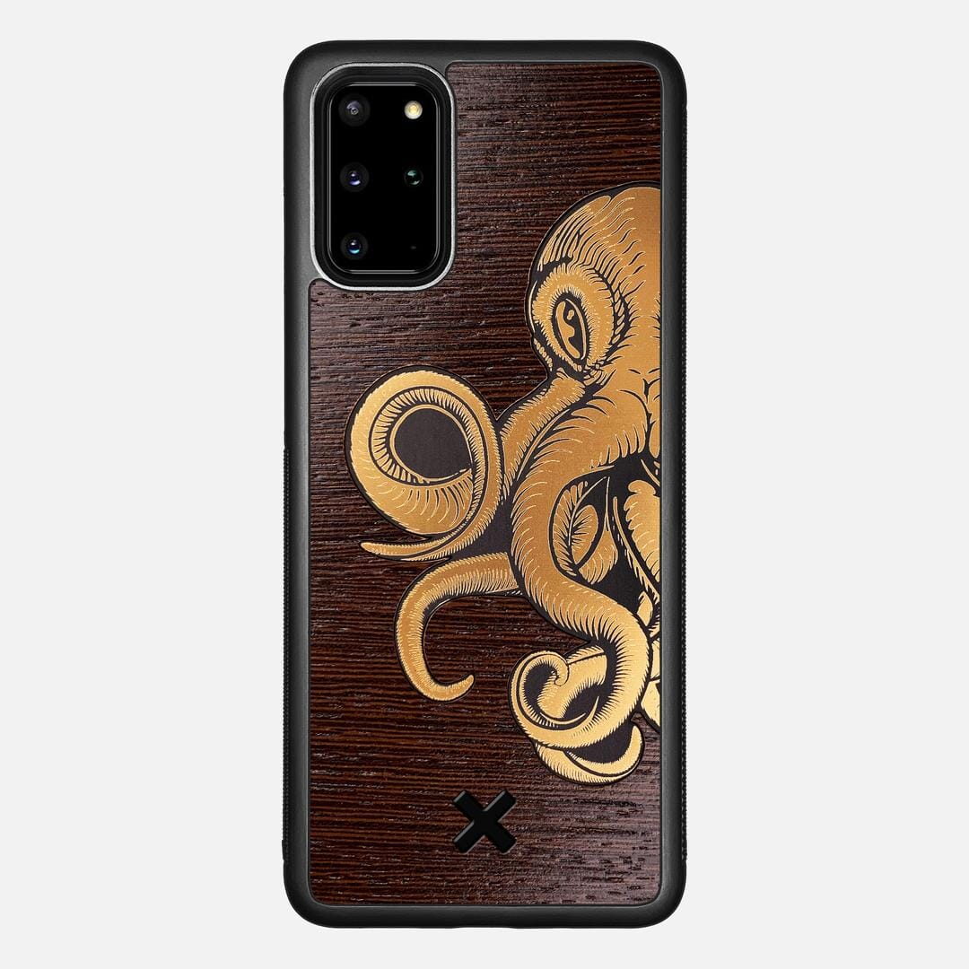 Kraken 2 Case for the Samsung Galaxy S20 Plus featuring an Engraved Gold and Wenge Wood backer with the Keyway X Mark#Phone Model_Galaxy S20 Plus